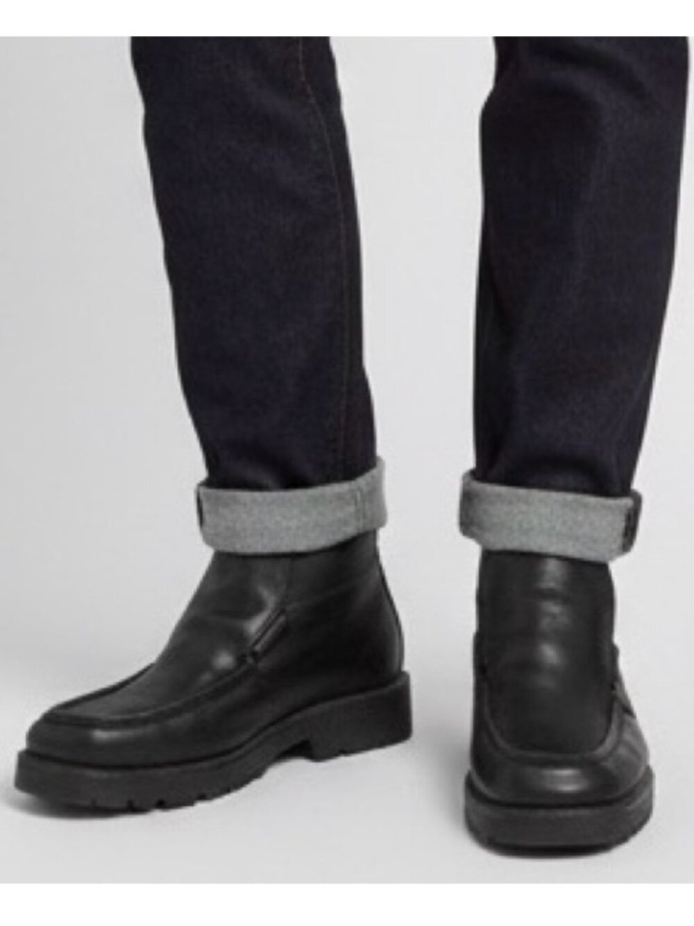Vintage 90s/Y2K Black Chunky Clubbing Goth Leather Ankle Boots - 41EU